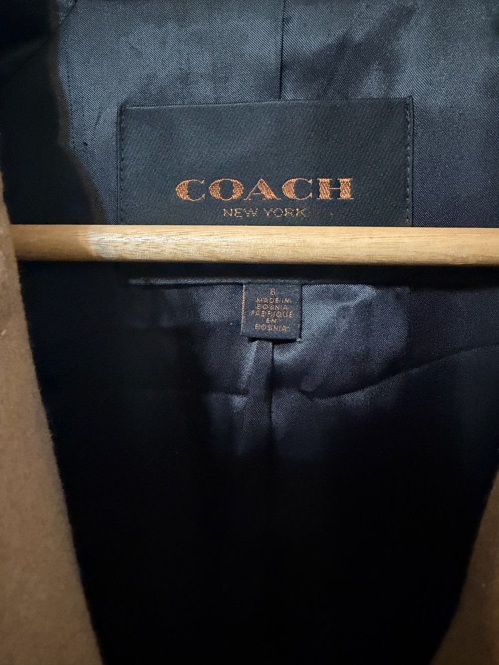 Coach Women’s Camel Double-Breasted Trench Coat - Picture 2 of 8